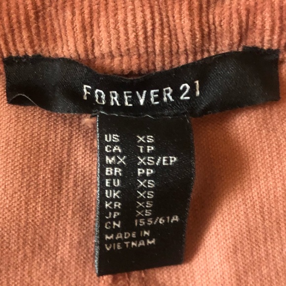 High waisted corduroy front zip shorts - Picture 4 of 4